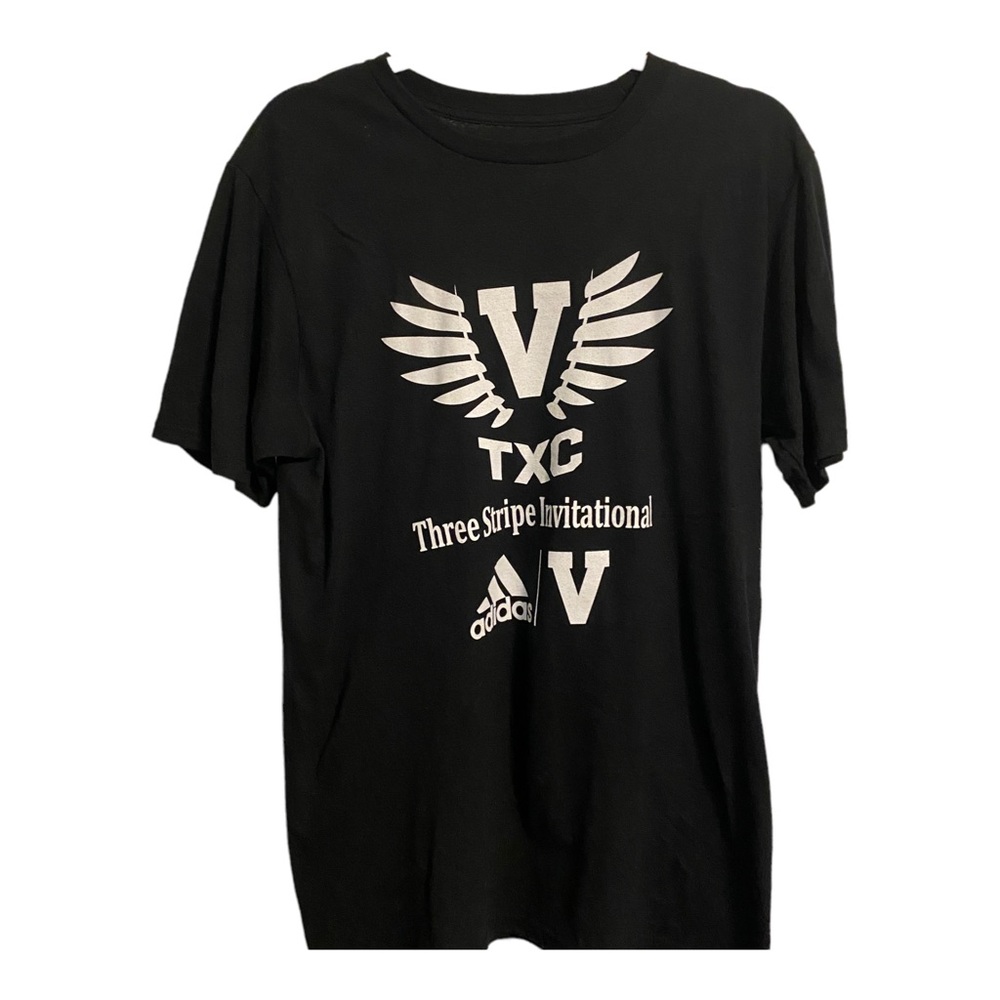 Adidas mens on the go tee M graphic three stripe invitational run new